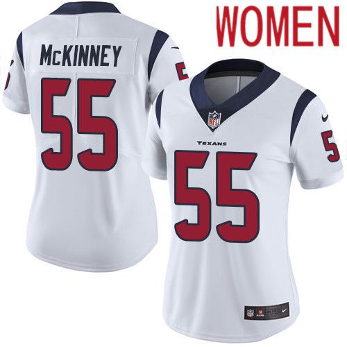 Women Houston Texans #55 Benardrick McKinney White Nike Vapor Limited NFL Jersey